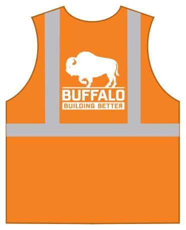 BUFFALO VISITOR SAFETY VEST ORANGE-LARGE