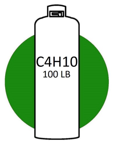 ISOBUTANE 100LB SHELL CYLINDER