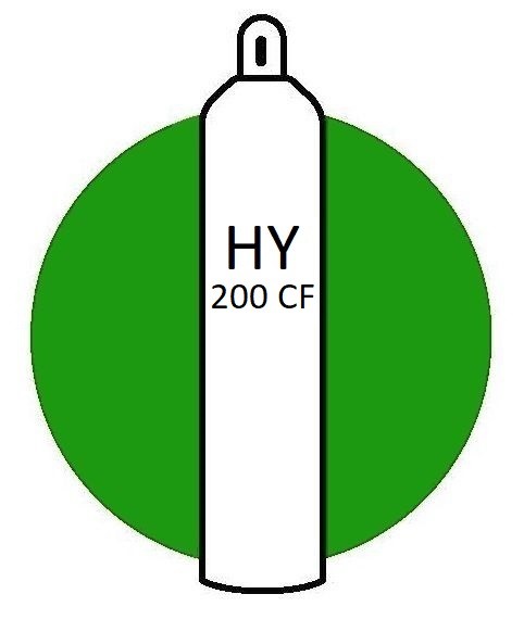 UHP HYDROGEN IN 200CF CYLINDER