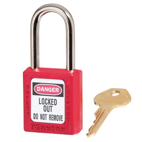 Zenex Thermoplastic Padlocks, 6/BX - RED