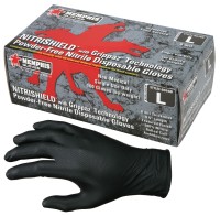 Black NitriShield gloves w/ Grippaz technology - XL