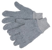 Terry cloth gloves, regular weight