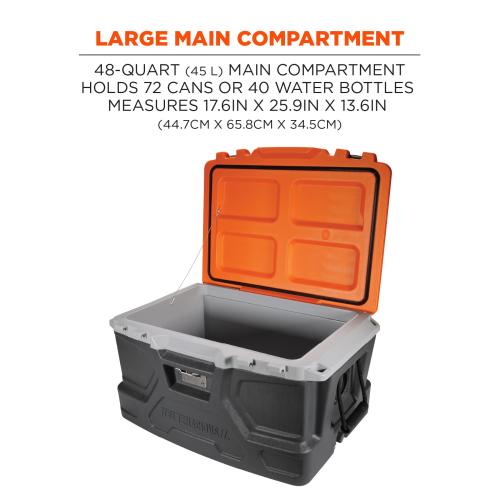 Chill-Its 5171 Industrial Hard Sided Cooler - 48 Quart - industrial safety gear from TPR Industrial