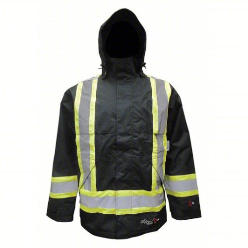 3907FRJ Viking Professional® Journeyman 300D Black Trilobal Rip-stop FR Jacket