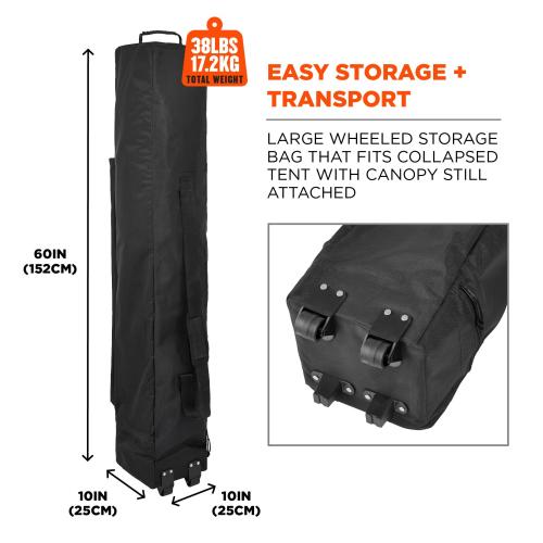 Shax 6001 Lightweight Pop-Up Tent - 10ft x 10ft - Lime - industrial safety gear from TPR Industrial