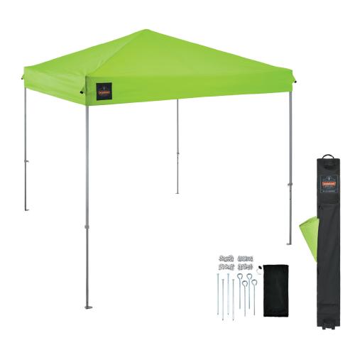 Shax 6001 Lightweight Pop-Up Tent - 10ft x 10ft - Lime - industrial safety gear from TPR Industrial