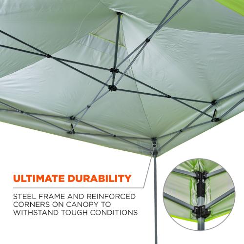 Shax 6001 Lightweight Pop-Up Tent - 10ft x 10ft - Lime - industrial safety gear from TPR Industrial