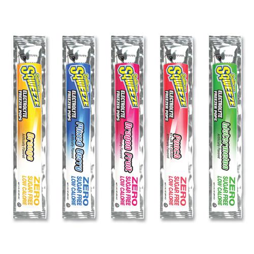 Sqwincher® 3 Ounce Assorted Flavor Sqweeze® Sugar Free/Calorie Free Electrolyte Freezer Pops (150 Pops Per Case)