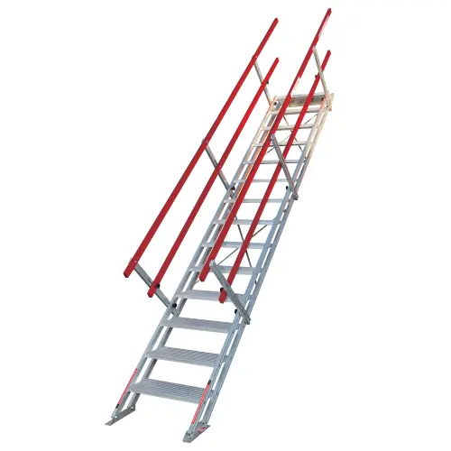 SafeSmart AdjustaStairs | Height-Adjustable Temporary Access Stairs 16 Step x 36"
