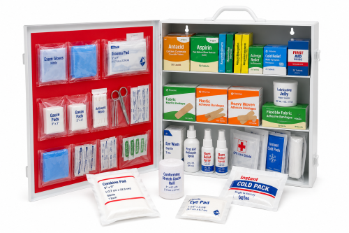 ProStat FA 8213 3-Shelf Class A First Aid Cabinet & Refill - 100