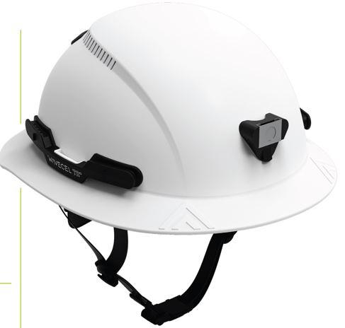 MAX Vented Full Brim Type 2 Helmet with Chinstrap and Headlamp Bracket