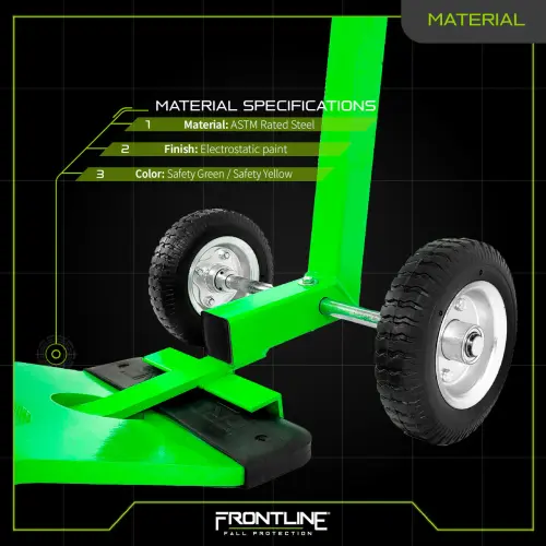Frontline GUBDO Guardrail Base Lifting Dolly - industrial safety gear from TPR Industrial