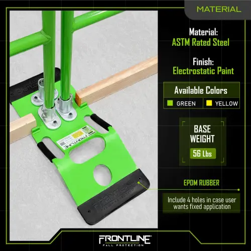 Frontline GUB56 Guardrails 56 lbs Base - industrial safety gear from TPR Industrial