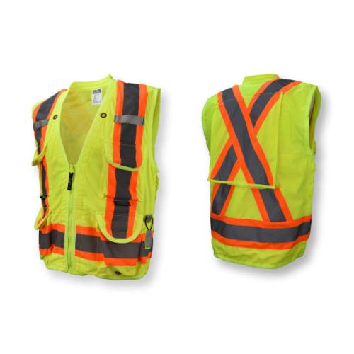 Radians SV030X-2 Heavy Duty 10-Pocket Cruiser Vest with Back Pouch X-Back