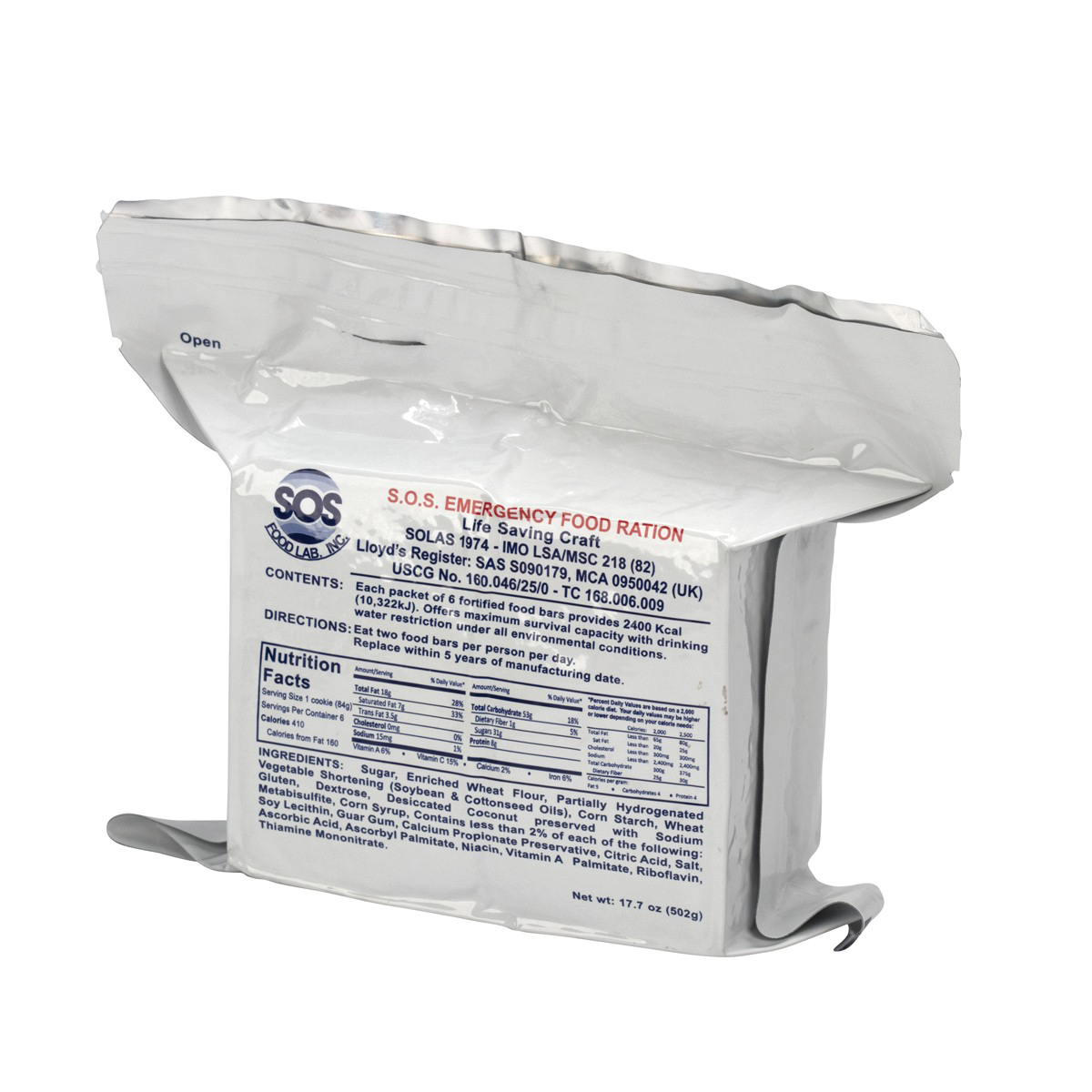 PACK RATION FOOD EMER 3.5X4IN 2400CAL