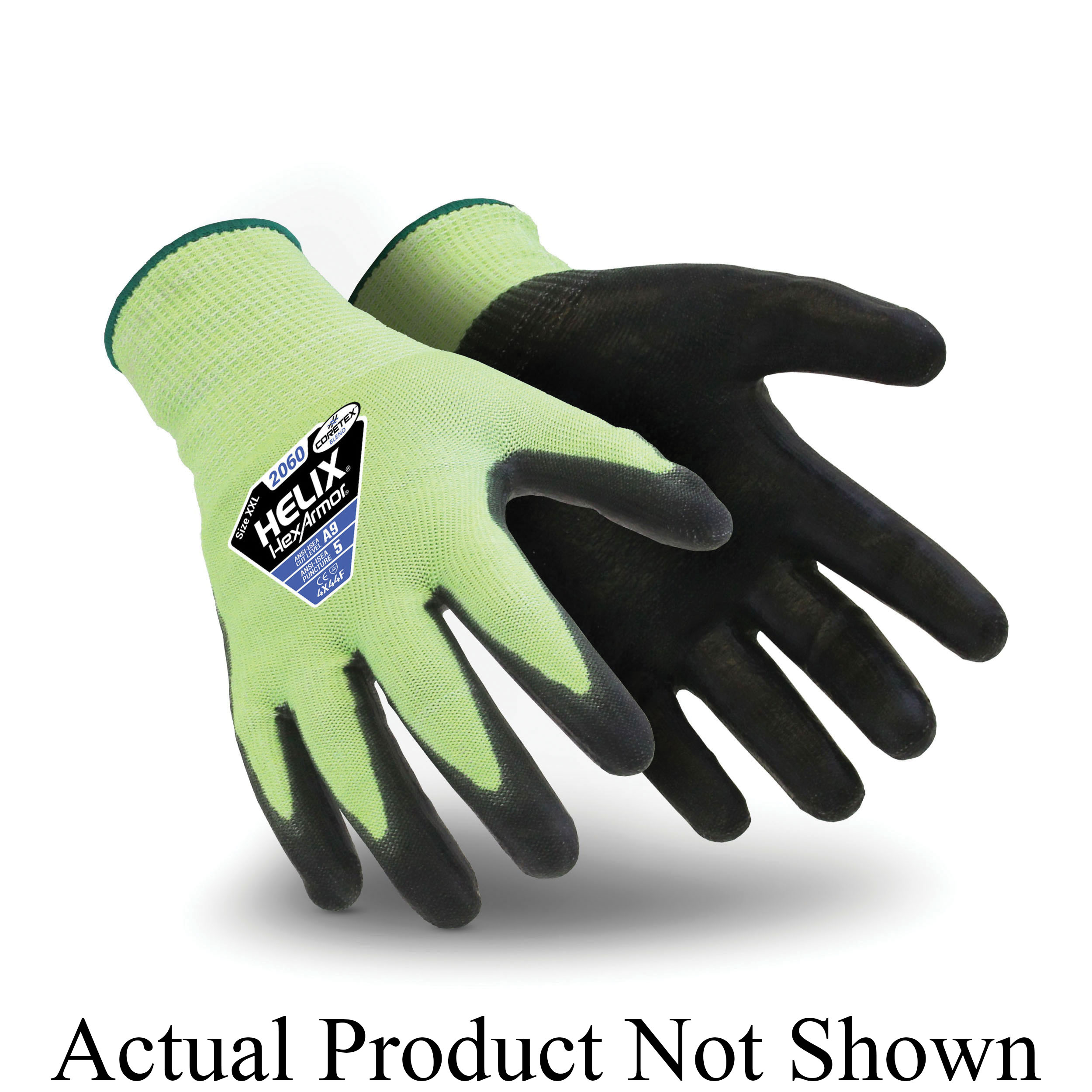 HexArmor Helix CutResistant Gloves, Polyurethane Coatin