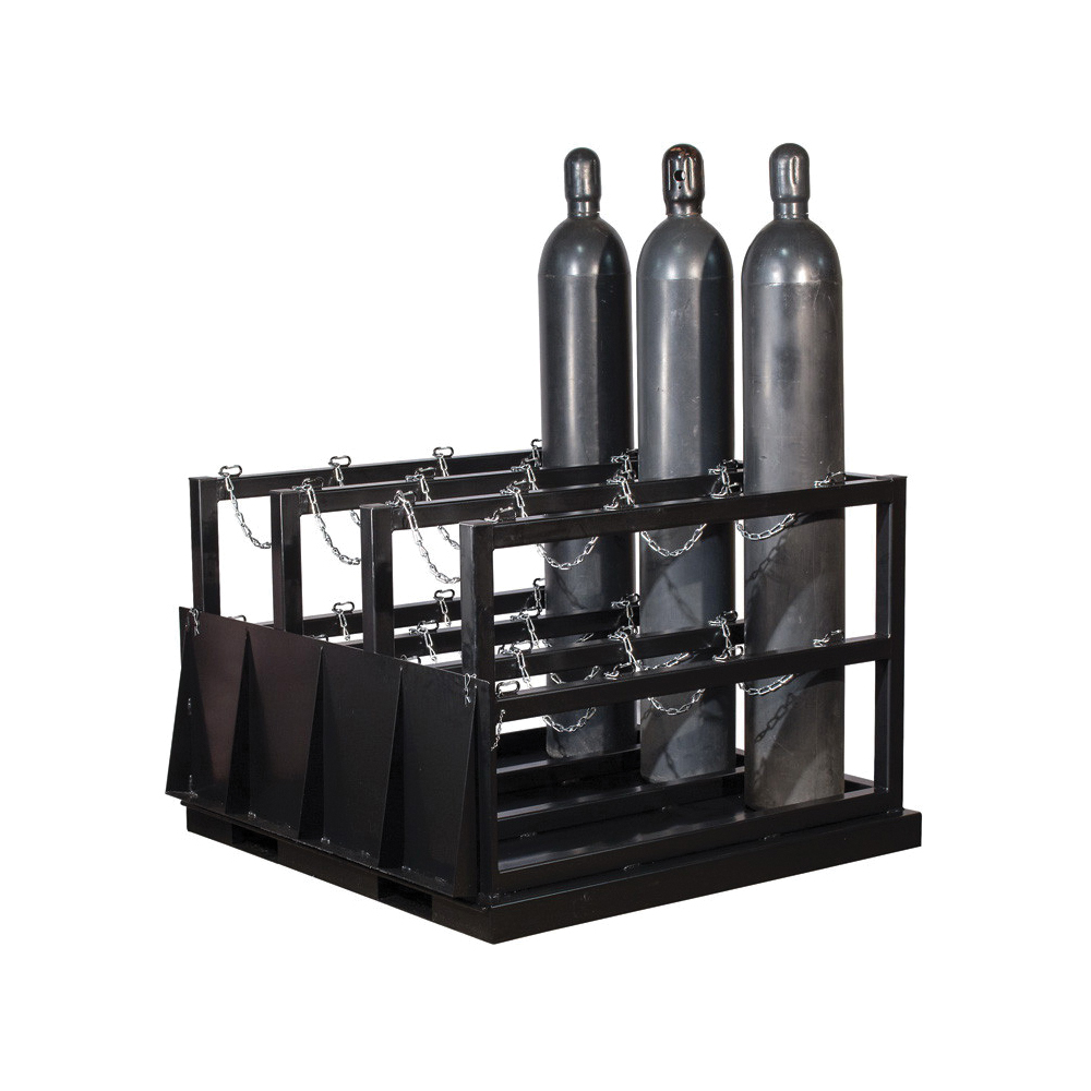 Sample Cylinder Rack Justrite® 35226 Gas Cylinder Barricade Rack Pallet With Ramp, 12 ...