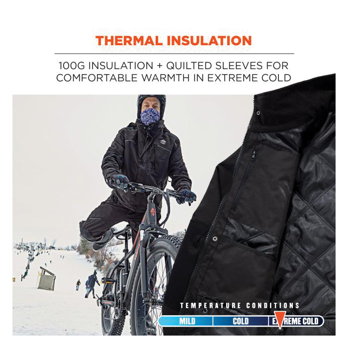 JACKET WORK WINTER L BK 55IN COLD HD