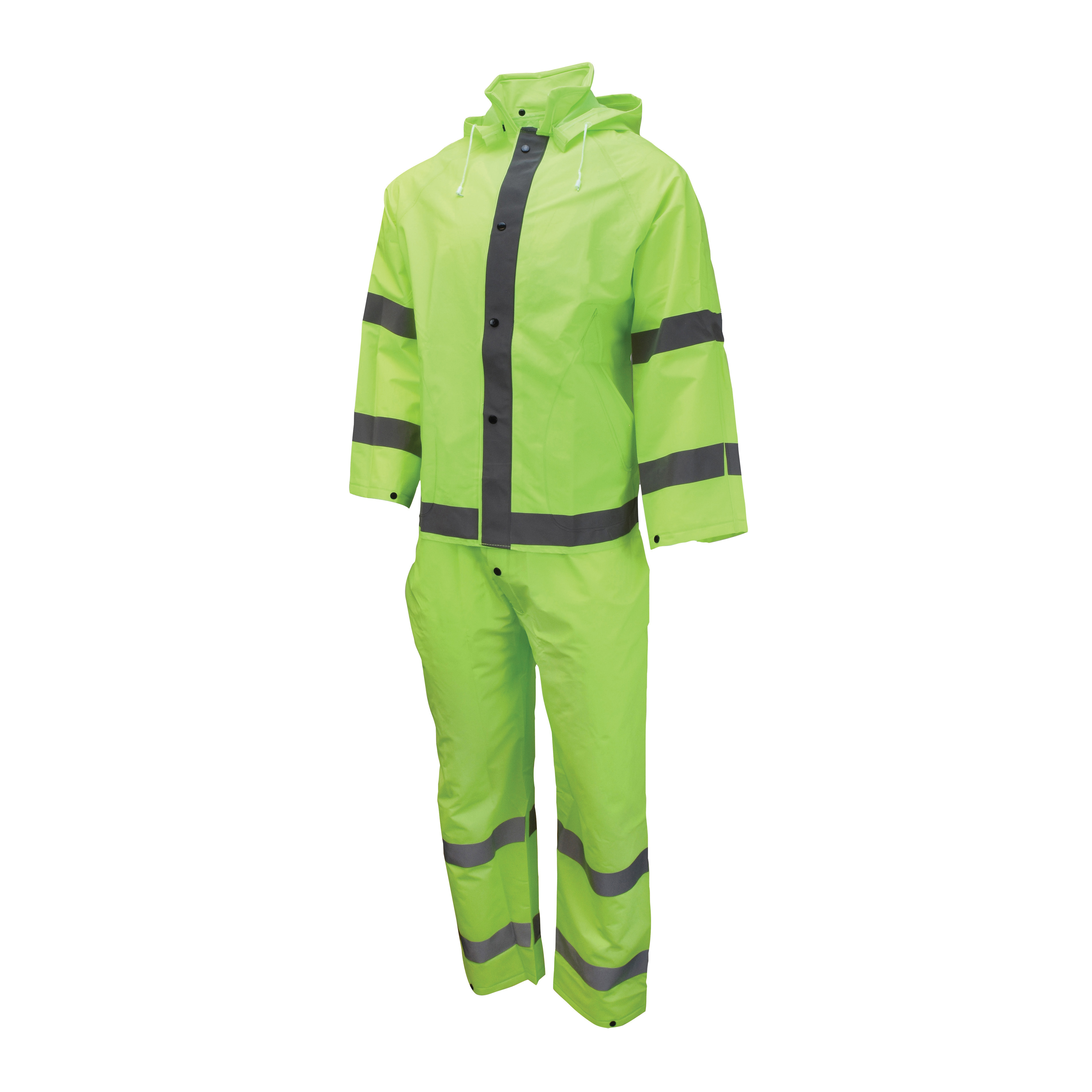 SUIT RAIN 2XL HI-VIZ LIME DETACHABLE