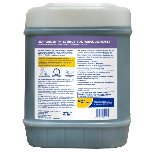 Zep R45815 Industrial Purple Cleaner and Degreaser Concentrate, 5