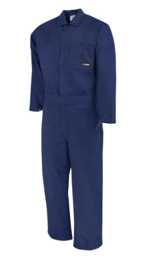 VolCore® Cotton FR Coverall 7oz Navy | Midwestern Safety Equipment