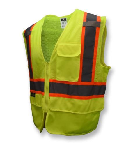 CL.2 SURVEYOR VEST, ALL MESH,  LIME 2- TONE, 4XL -PRESTON  REGRIGERATION LOGO