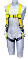 Vest style w/ back & side D-rings, tongue-buckle legs
