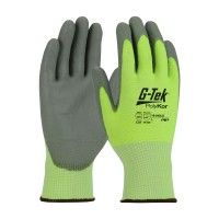 G-Tek® PolyKor® Seamless Knit PolyKor® Blended Glove with Polyurethane Coated Flat Grip on Palm & Fingers
