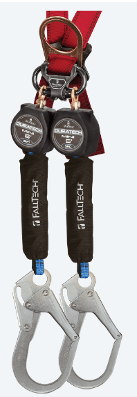 6' DuraTech® Mini Class 1 Personal SRL-P with Steel Rebar Hooks, Includes Steel Dorsal Connecting Carabiner