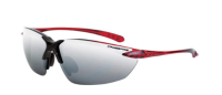 SNIPER GLASSES, SHINY BLACK/BURGANDY RED FRAME/SILVER MIRROR LENS