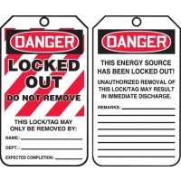 Danger Locked Out Do Not Remove