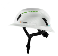 STUDSON FULL BRIM HELMET,CARBON WHITE, CLASS C, VENTED