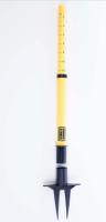 Yellow plastic stakes