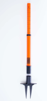 Orange plastic stake