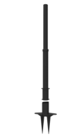 Black plastic stakes