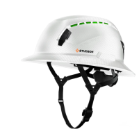 STUDSON FULL BRIM HELMET, WHITE, CLASS C, VENTED
