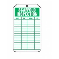 EQUIPMENT STATUS TAGS - SCAFFOLD INSPECTION | MATERIAL: RV-Plastic Tag, QUANTITY: 25/PK