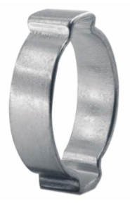 2-Ear Zinc-Plated Hose Clamp, 1/2 in OD, 0.425 in to 0.512 in dia, 0.276 in W, Steel