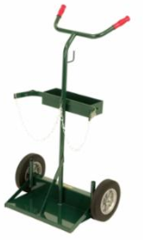 Series 140 Truck, Holds 9-1/4 in to 10-1/2 in Cylinders, 10 in Solid Rubber, Ball Bearing Wheels