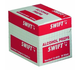 HONEYWELL NORTH Alcohol Wipes, 70% Isopropyl Alcohol