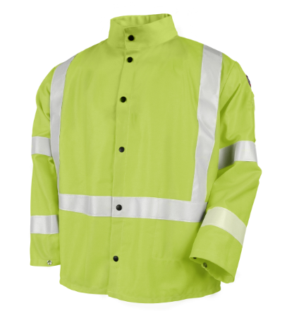 Safety Welding Jacket with FR Reflective Tape, Safety Lime