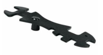 Tank Wrench, Steel, 8-1/2 in Opening, For Regulators/Torches/Acetylene Cylinders, Steel