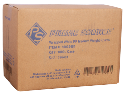 Prime Source® Polypropylene Wrapped Knife, White, Medium Weight