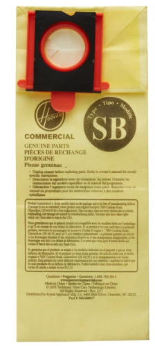 Hoover AH10270 Type SB Allergen Filtration Vacuum Bag for HushTone CH95413 - 10/Pack