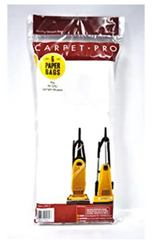 Essco CP1410 Carpet Pro Upright Paper Bag - Pack of 6