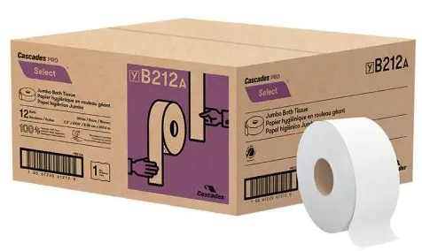 TISSUE,BATH,1PLY,JRT,12/C