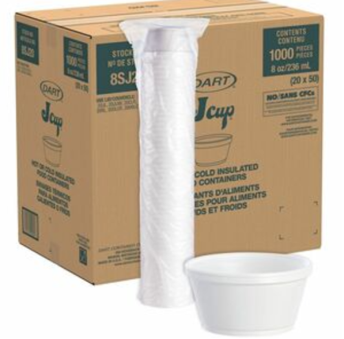 CONTAINER,FM,8OZ,20PK,WHT