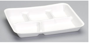 5-Compartment School Lunch Tray
