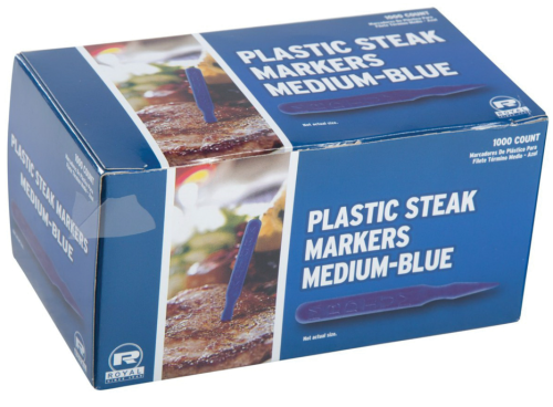 Blue 3.5" Plastic Steak Marker