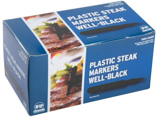 Black 3.5" Plastic Steak Marker